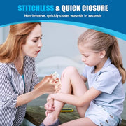 Sutures Butterfly Bandaids - 4 Pcs Laceration Closure Kit - Surgical Laceration Repair Without Sew - Quick Clot -Emergency Wound Closures Device (PU)