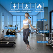 Jump Rope 3 Pack, Adjustable Tangle-Free Speed Jumping Rope for Men Women and Kids Fitness, Steel Skipping Rope with Foam Handles Ball Bearings for Exercise & Slim Body at Home School Gym