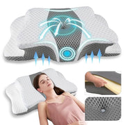 Pain Relief Cervical Pillow for Neck Support,Adjustable Ergonomic Pillow Cozy Sleeping,Odorless Orthopedic Memory Foam Pillows,Contour Bed Pillow for Side Back Stomach Sleeper