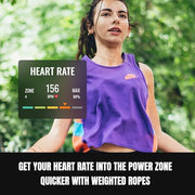 Level 2 Weighted Jump Rope Set - (1LB, 2LB) HIIT Workout Ropes - For Fitness, Exercise, Boxing, and Strength Training - Heavy Ropes For Intermediate to Advanced Jumpers - Two Ropes Included