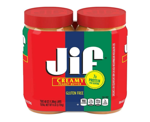 Jiffs Creamy Peanut Butter, 48 Ounce (Pack of 2)