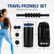 Yes4All High-Density EPP Round Back Roller Foam, Exercise Foam Roller for Yoga, Pilates & Stretching - 12, 18, 24, 36 inch