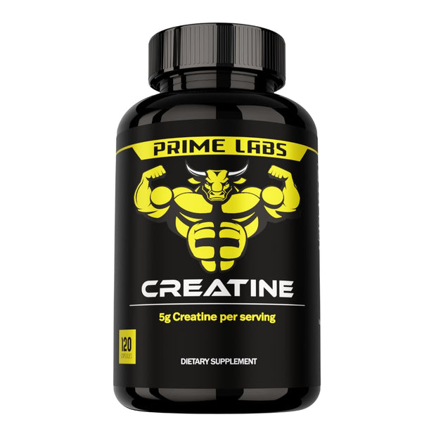 Prime Labs Creatine HCl Capsules - with CON-CRĒT®, Rhodiola Root Extract, & L-Theanine - Muscle Support, Endurance, Cognitive Function - for Men & Women - 60 Pills