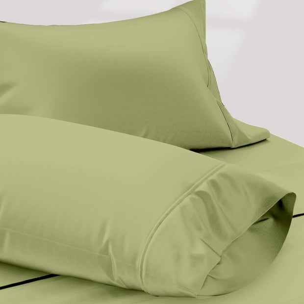 TEXAS LINEN CO. 100% Egyptian Cotton Sheets King Size Set - 1200 Thread Count Egyptian Cotton Luxury Sheets King Size, 17" Deep Pocket, Soft, Cooling Sateen Weave Hotel Quality Bedding Set - White