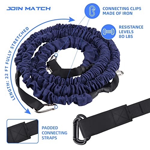Workout Suspension Resistance Trainer System, Exercise Explosive Force Bounce Physical, Training Resistance Rope Improve Speed，Stamina, Mobility, Strength and Help You Build Muscle.