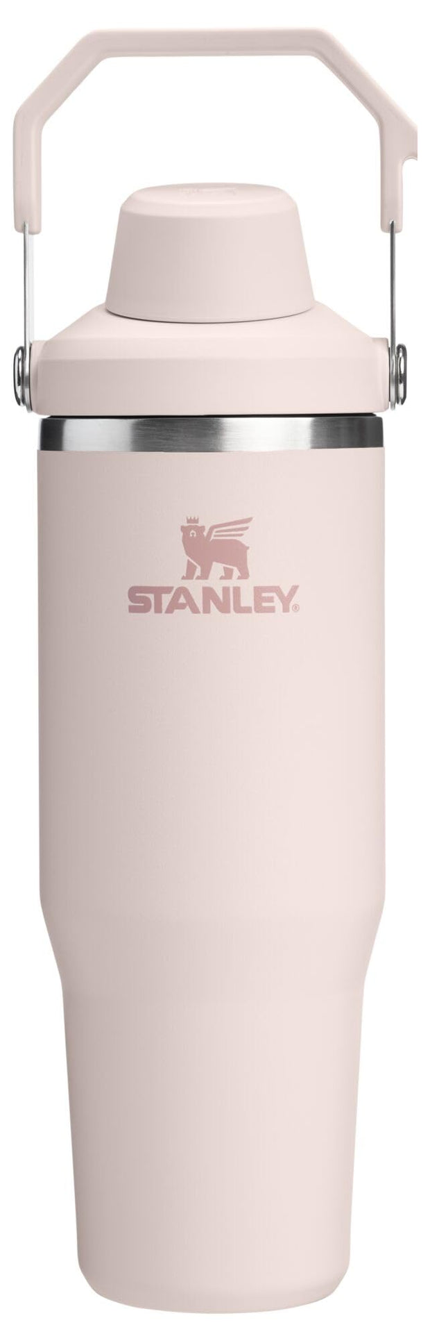 Stanley IceFlow 2.0 Fast Flow Tumbler with Handle 40 oz | Twist On Angled Spout Lid | Leakproof Water Bottle | Insulated Stainless Steel | BPA-Free | Rose Quartz