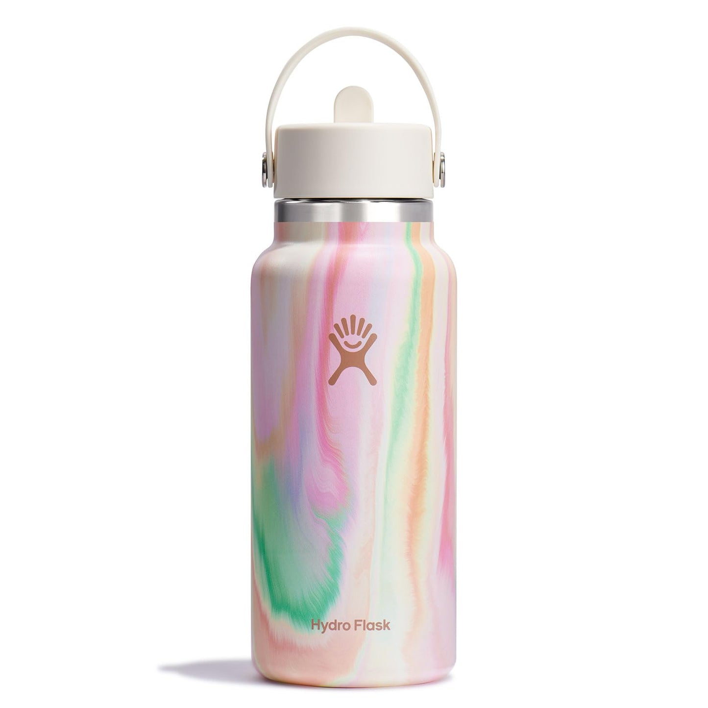 Hydro Flask 32 Oz Wide Flex Straw Cap Bottle - Insulated Stainless Steel - Wide Straw Lid, Non Spill, Leakproof in Jelly Pink