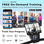 Teeter FreeStep Recumbent Cross Trainer Stepper, Zero-Impact Exercise Bike Alternative w/Patented Physical Therapy Stride, Up to 350lb, Free App w/Trainer Workouts