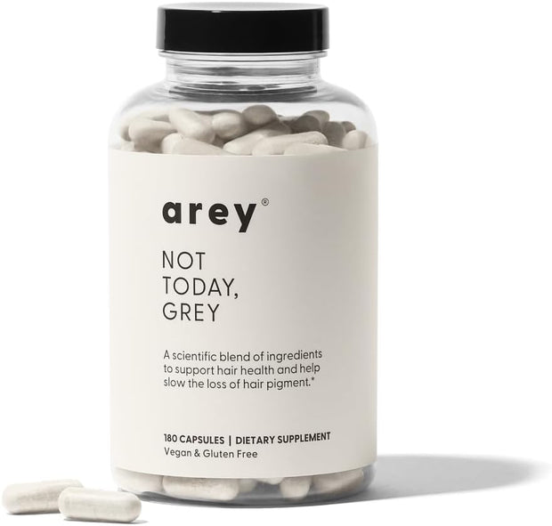 Not Today, Grey Daily Hair Supplement | Slows Grey Hair Growth & Repigment | Promotes Healthier, Thicker Hair | Biotin, B +D Vitamins & Proprietary Complex | Vegan & Gluten Free (3 Month Supply)