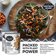 Saffron Road Roasted and Crunchy Sea Salt and Cracked Pepper Chickpeas | High Protein Snacks | Gluten-free, Vegan, Non-GMO, and Certified Halal and Kosher | 5.4oz Pouch | Pack of 6
