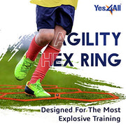 Yes4All Hex Agility Rings/Speed Rings with Carrying Bag – Hexagon Rings, Agility Hurdles for Agility Footwork Training