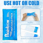 Soft Ice Packs Reusable Gel Pack 2, Hot and Cold Gel Ice Packs for Injuries, Headaches, Joint Pain Relief, Comfort Ice Pack Flexible Therapy on Neck, Ankle, Knee, Leg, Shoulder, Elbow, Wrist, Feet