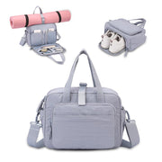 mini gym bag for women, travel duffel bag with wet pockets and Shoe Compartment,Lightweight carry on weekender duffel, water resistant,for sports,yoga,dance,khaki