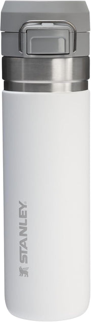 Stanley Quick Flip GO Water Bottle 24 oz | Push Button Lid | Leakproof and Packable for Travel and Sports | Insulated Stainless Steel | BPA-Free | Frost