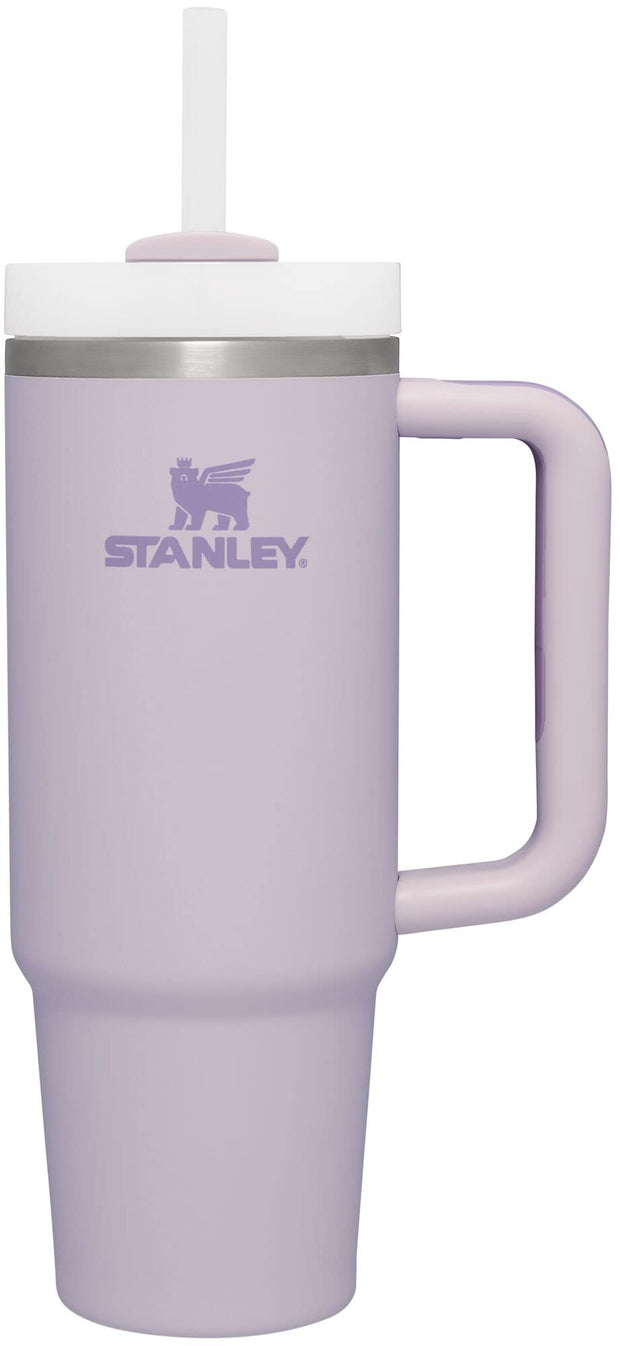 STANLEY Quencher H2.0 Tumbler with Handle and Straw 40 oz | Flowstate 3-Position Lid | Cup Holder Compatible for Travel | Insulated Stainless Steel Cup | BPA-Free | Black Chroma