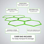 Yes4All Hex Agility Rings/Speed Rings with Carrying Bag – Hexagon Rings, Agility Hurdles for Agility Footwork Training
