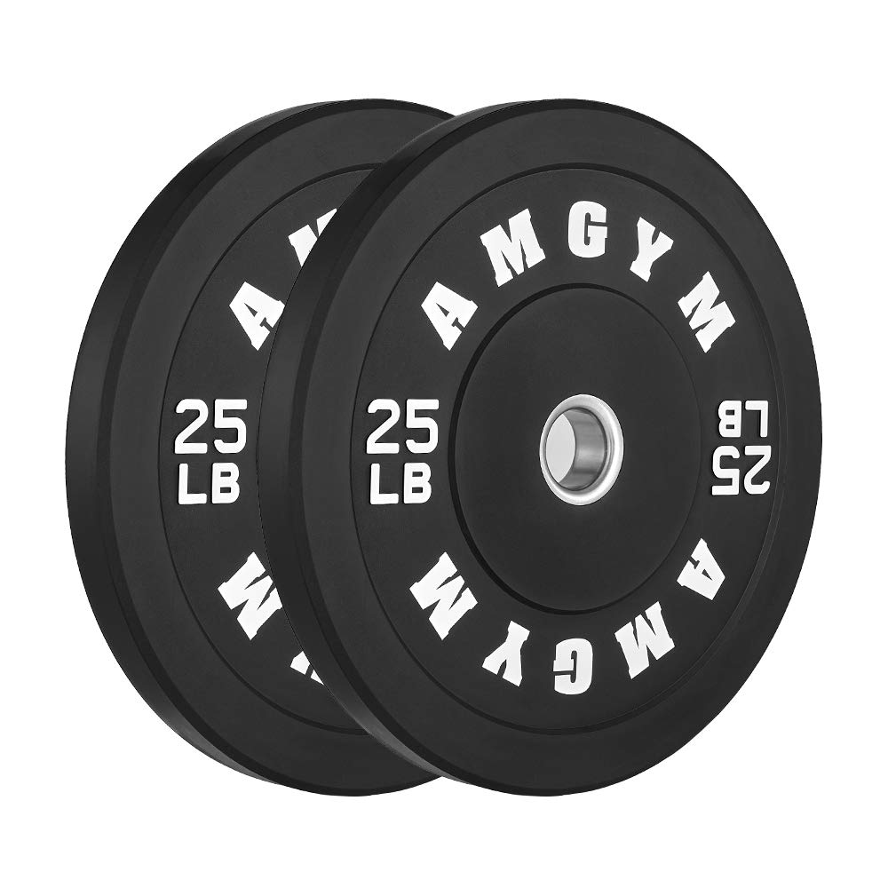 2 Inch Bumper Plates，10-500lbs，Barbell Rubber Olympic Weight Plates Set for Home Gym, Strength Training & Weight Lifting, Multiple Options Colors
