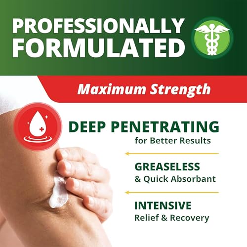 Owell Naturals Deep Penetrating Pain Relief Cream– Maximum Strength Formula for Joints & Muscles – Fast-Acting Comfort for Back, Knees, Hands, Legs & More, 14 oz