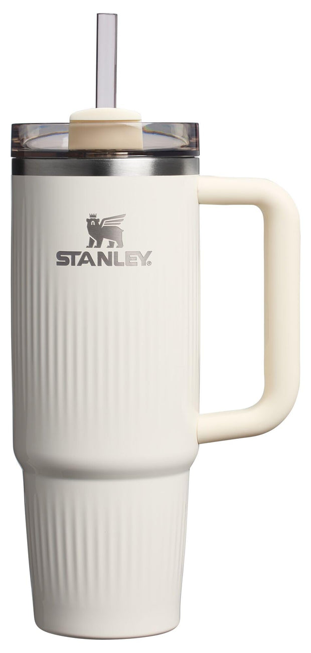 STANLEY Quencher H2.0 Tumbler with Handle and Straw 40 oz | Flowstate 3-Position Lid | Cup Holder Compatible for Travel | Insulated Stainless Steel Cup | BPA-Free | Black Chroma