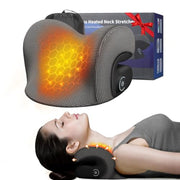Wireless Heated Neck Stretcher for Pain Relief, Portable Cordless Neck Shoulder Cervical Traction Device with Graphene Heating Pad No Smell Magnetic Therapy Case Relaxer for TMJ Migraine Spine Alignme