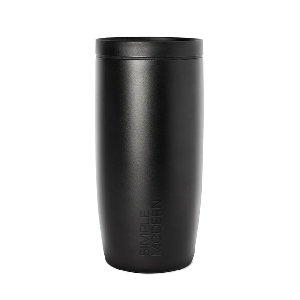 Simple Modern Travel Coffee Mug Tumbler with 360° Lid | Ceramic-Lined Insulated Stainless Steel Cold Brew Iced Coffee Cup Thermos | Gift for Women Men Her Him | Voyager Signature | 16oz | Almond Birch
