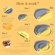 Tortilla Sealer,SELERS,Tacos tortilla crimper Maker Large,Removable & Adjustable 4"-6''-8" Crust,For Burritos,Pasties,Tortilla,Dumplings,Sandwich,Grey Yellow
