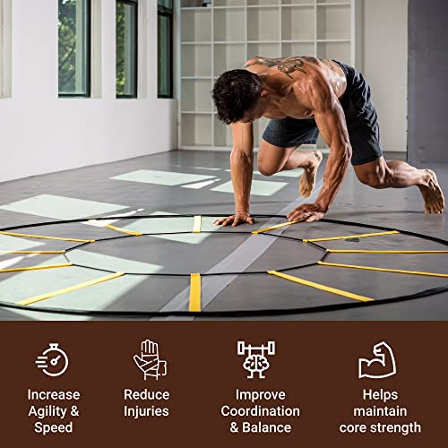Webby Agility Trainer – Circle Speed and Agility Ladder for High Intensity Reactive Footwork Drills and Skills – A Circular Piece of Reaction Training Equipment That Changes The Way You Move