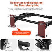 Wall-Mounted Pull-Up Bar – Drill Installation, Home Gym Equipment for Indoor Fitness, Chin-Up Bar for Strength Training, Spine Stretching & Inverted Workouts