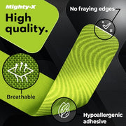 Waterproof Kinesiology Tape - 3 Rolls - Knee Support & Muscle Pain Relief - 16.4 ft Uncut Sports Kinetic Tape for Joint Stability - 50 Instructional Videos