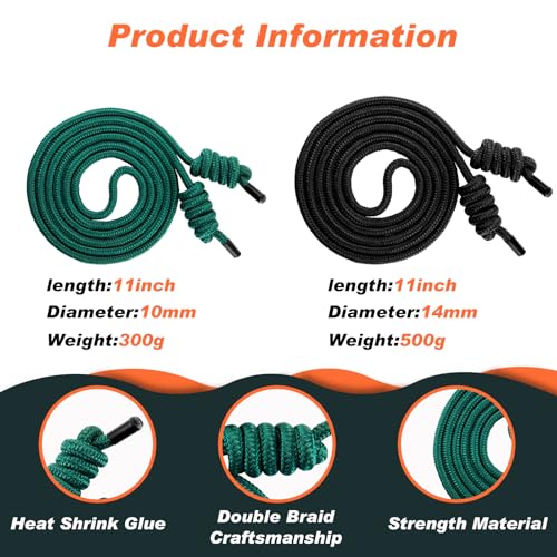 Lewtemi 2 Pcs Flow Exercise Rope for Fitness Flow Double Braid Workout Rope with Cloth Bags Adjustable Length Jump for Working out Men Women Gym Training Indoor Outdoor, 9 ft
