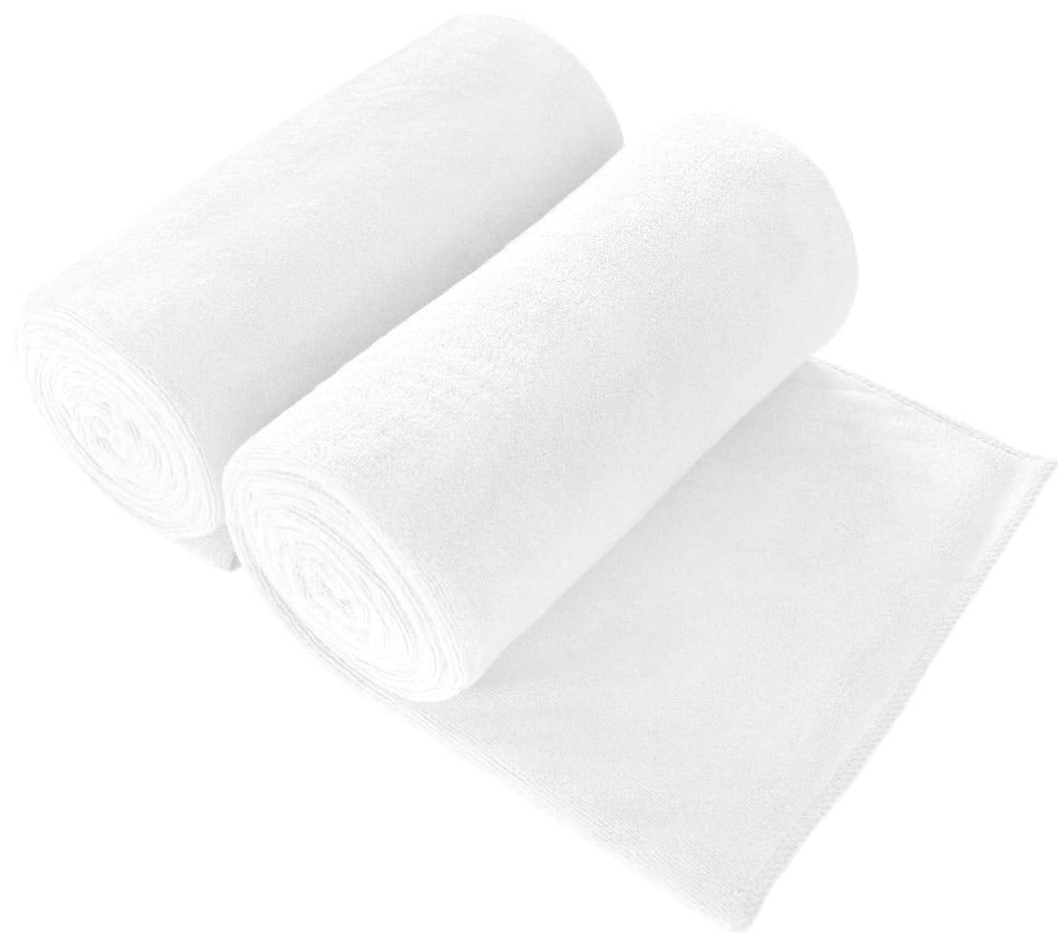 JML Microfiber Bath Towels, Oversized, Ultra Soft, Super Absorbent and Fast Drying, No Fading Large Bathroom Towel Set for Sport, Travel, Fitness, SPA and Yoga (Coral Fleece - Blue, 30 in x 60 in)