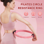 Pilates Ring Fitness Trainer, 2025 New Pilates Circles for Workouts Beginners Men Women,Yoga Rings Home Exercise Equipment Fitness Circle for Toning Arm Thigh