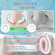 Neck Cooling Tube 70% Gel Increase Ice Ring Neck Cooler Wearable Body Cooling Products for Summer Outdoor Indoor Activities Relief for Hot Flashes(Navy,L)