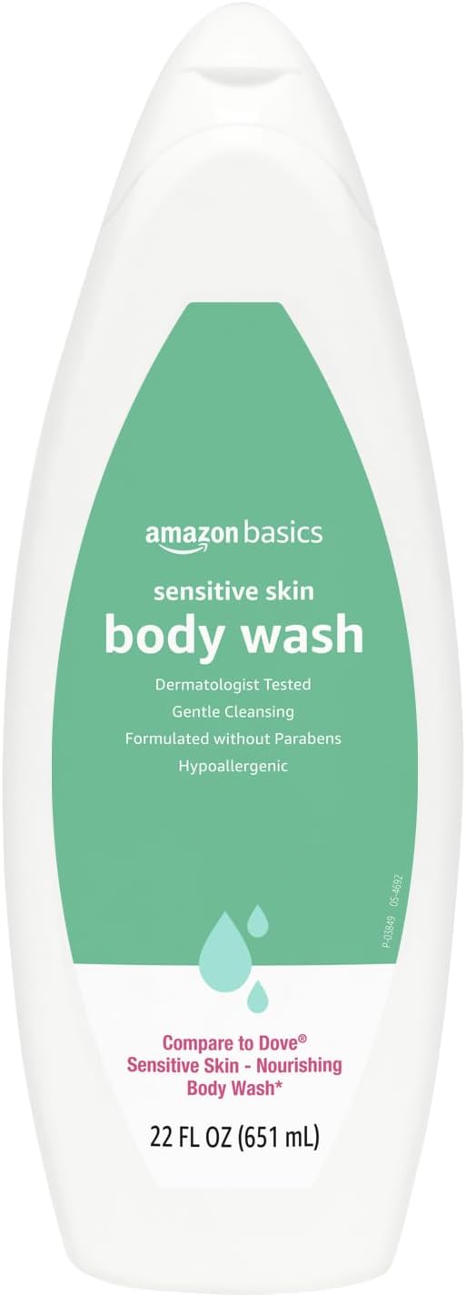 Amazon Basics Body Wash for Sensitive Skin, Hypoallergenic, 22 fl oz (Pack of 1)