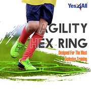 Yes4All Hex Agility Rings/Speed Rings with Carrying Bag – Hexagon Rings, Agility Hurdles for Agility Footwork Training