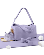 Small Gym Bag for Women with Shoes Compartment, Stylish Duffle Travel Bag for Plane, Lightweight Duffle Bag for Women & Men, Sport Gym Tote Bag with Wet Pocket for Yoga, Pilates, Swimming