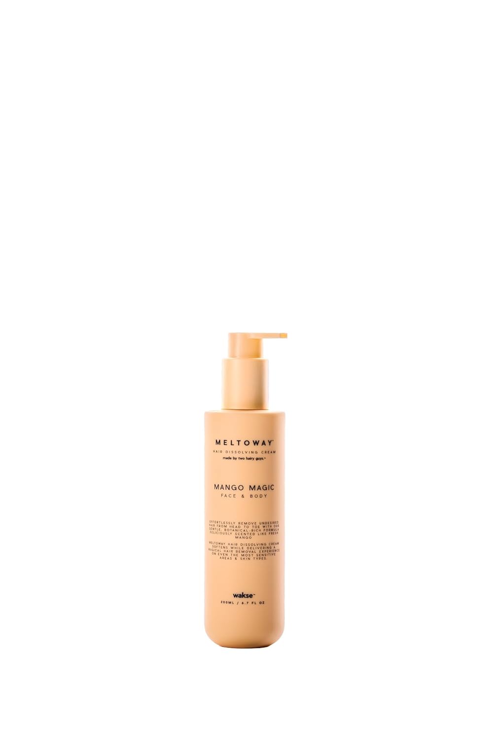 Wakse Mango Magic Hair Dissolving Cream - Painless Hair Removal Cream for Face & Body, 6.7 oz, Mango Scented