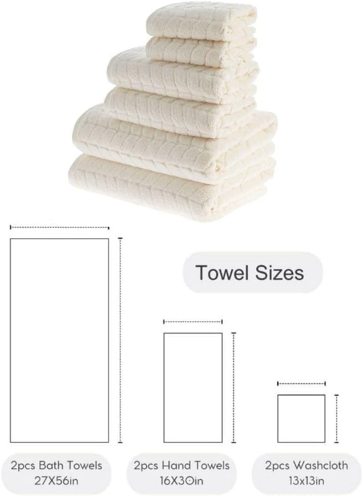 BAGNO MILANO Turkish Cotton Ultra-Soft Plush Absorbent Quick Dry Bathroom Towel Set, Made in Turkey (Petrol Blue, 6 pcs Towel Set)