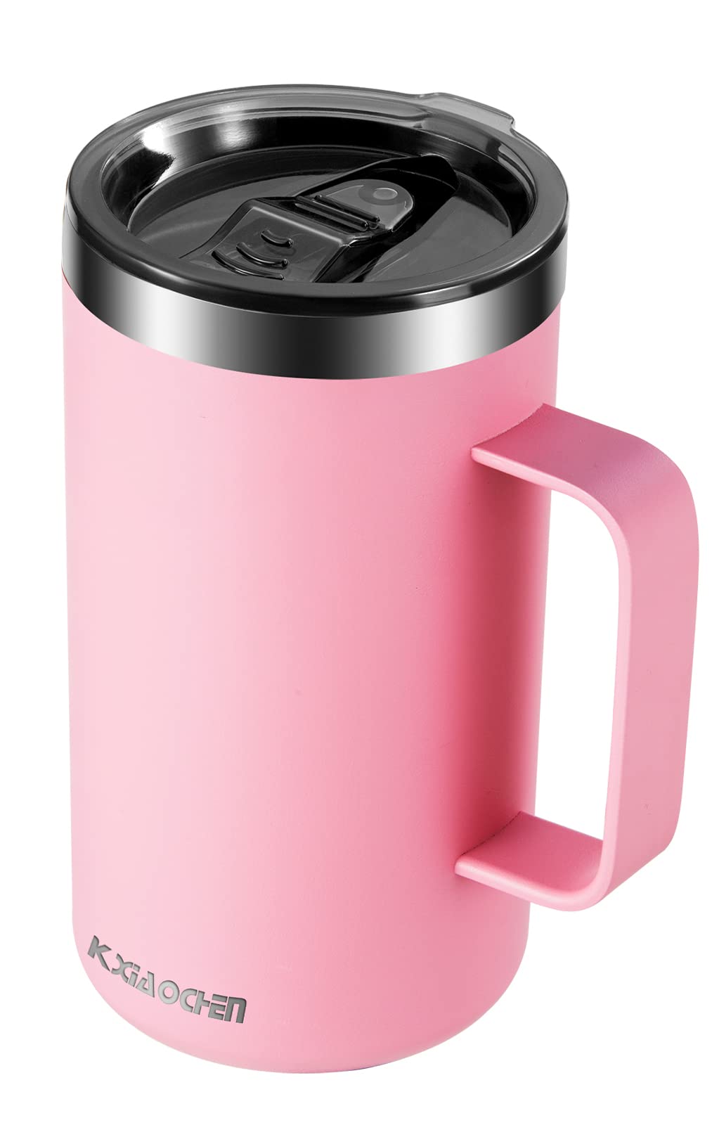 KXIAOCHEN 20oz Insulated Coffee Mug with Lid, Stainless Steel Coffee Cup, Double Wall Vacuum Coffee Tumbler with Handle, Premium Thermal Travel Coffee Mug (Navy Blue)