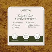 Starwest Botanicals Organic Curry Powder with Salt - Seasoning for Cooking, Spice Blend of Turmeric, Cumin, Coriander, Fenugreek, Cayenne, & Ginger, Certified Kosher, Non-GMO - Bulk 1 lb Bag