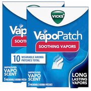 Vicks VapoPatch, Wearable Mess-Free Aroma Patch, Soothing & Comforting Non-Medicated Vicks Vapors, For Adults & Children Ages 6+, 5ct (2 pack)