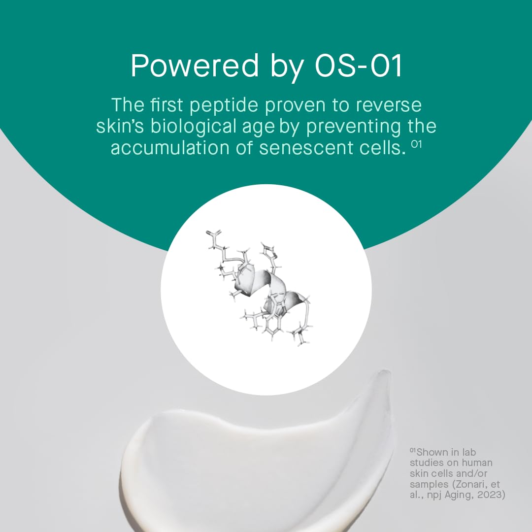 oneskin FACE & EYE OS-01 Peptide Topical Supplement | Skin Longevity Age Reversal Moisturizer and Eye Cream