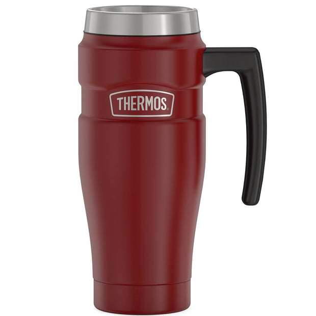 THERMOS Stainless King Vacuum-Insulated Travel Mug, 16 Ounce, Matte Stainless Steel