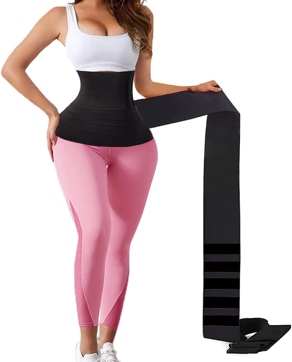 Aniolzd Wrap Waist Trainer for Women Waist Wraps for Stomach Snatch Me Up Bandage Tummy Body Belly Trimmer Wrap Plus Size