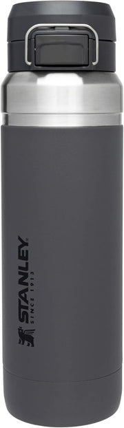 Stanley Quick Flip GO Water Bottle 36 oz | Push Button Lid | Leakproof and Packable for Travel and Sports | Insulated Stainless Steel | BPA-Free | Charcoal