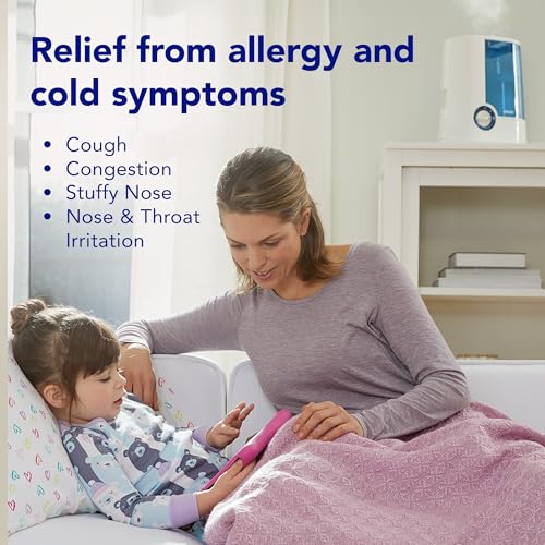 Vicks Warm Mist Humidifier - Air Humidifier for Bedroom, Home & Large Room, Baby, Kids and Adults Soothing Steam Vaporizer for Cough, Congestion, Allergies & Dry Air, VapoSteam Compatible