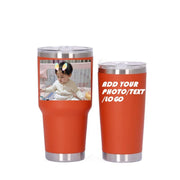 Personalized Photo 20oz 30oz Stainless Steel Tumbler,Custom Coffee Tumbler Cup With Lid And Strawstraw Vacuum Insulated With Text Photo Logo (PERSONALIZED)
