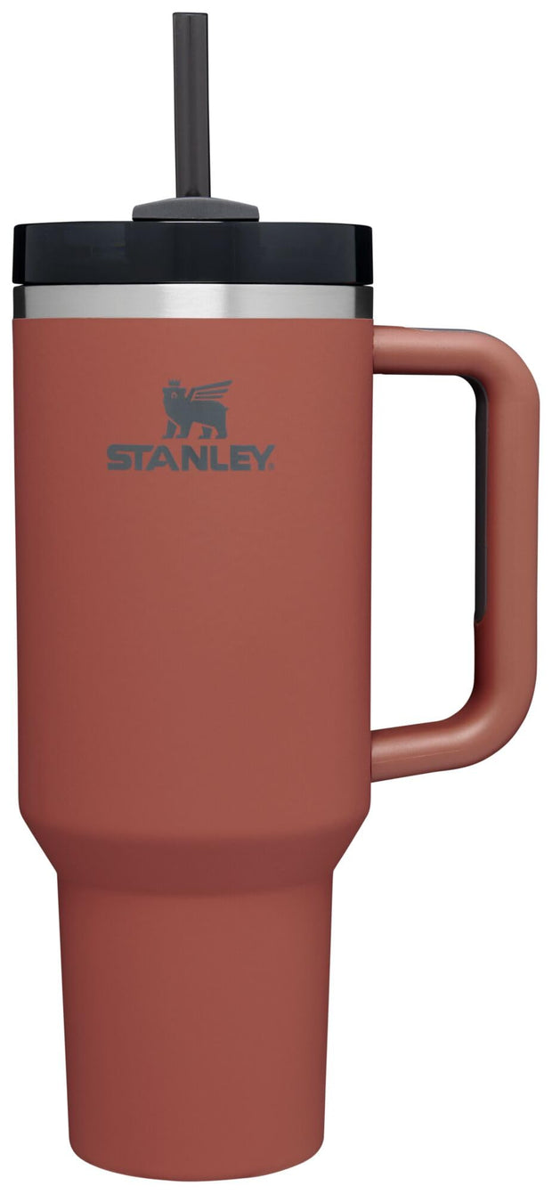 STANLEY Quencher H2.0 Tumbler with Handle and Straw 40 oz | Flowstate 3-Position Lid | Cup Holder Compatible for Travel | Insulated Stainless Steel Cup | BPA-Free | Black Chroma
