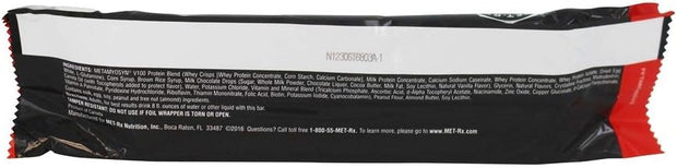 MET-Rx Big 100 Meal Replacement Bar, Chocolate Chip Cookie Dough, 3.52 Ounce, 9 Count