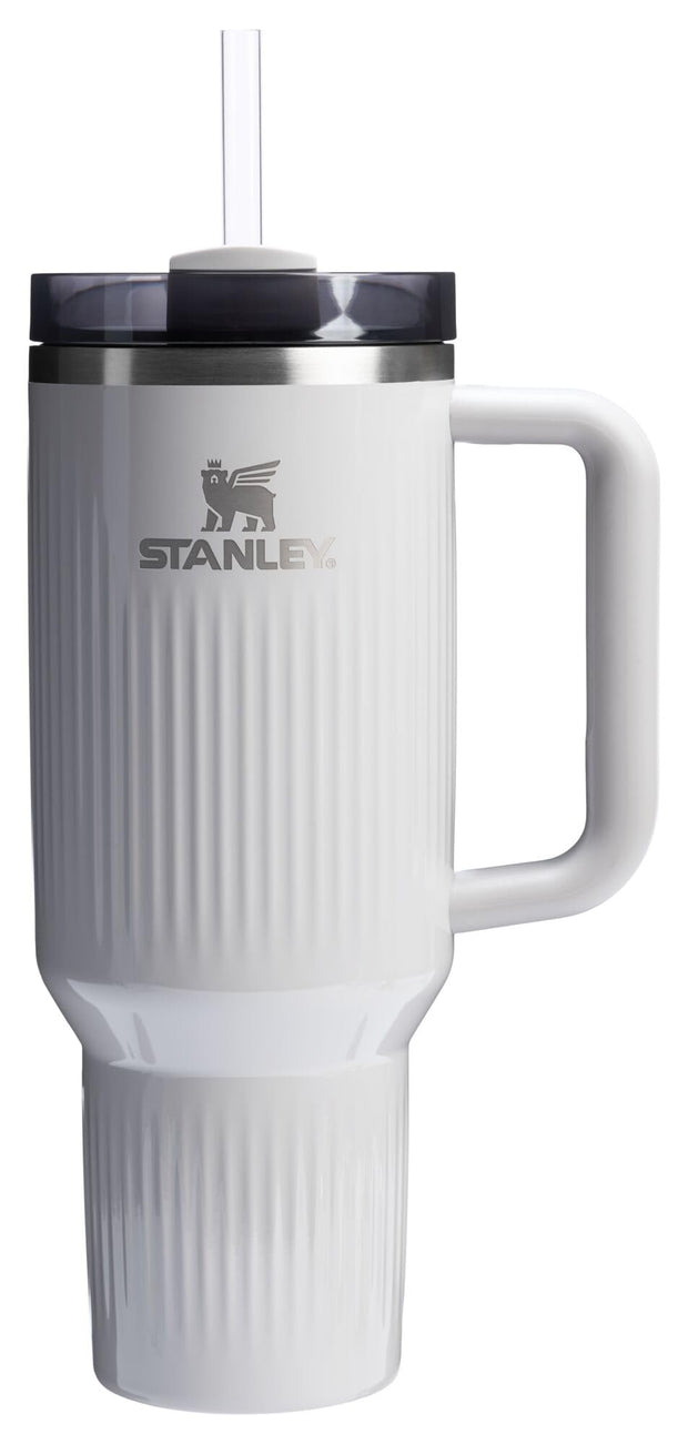 STANLEY Quencher H2.0 Tumbler with Handle and Straw 40 oz | Flowstate 3-Position Lid | Cup Holder Compatible for Travel | Insulated Stainless Steel Cup | BPA-Free | Black Chroma